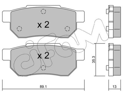 Brake Pad Set, disc brake CIFAM 822-170-0
