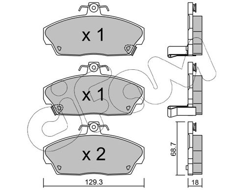 CIFAM 822-174-0 Brake Pad Set, disc brake