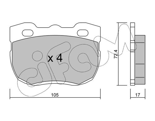 CIFAM 822-177-1 Brake Pad Set, disc brake