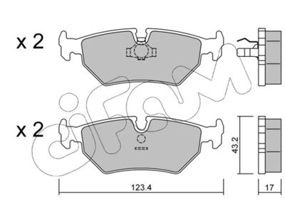 Brake Pad Set, disc brake CIFAM 822-178-0
