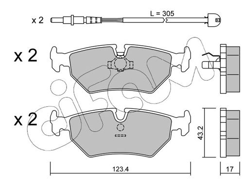 CIFAM 822-178-1K Brake Pad Set, disc brake