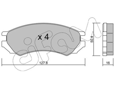 Brake Pad Set, disc brake CIFAM 822-179-0
