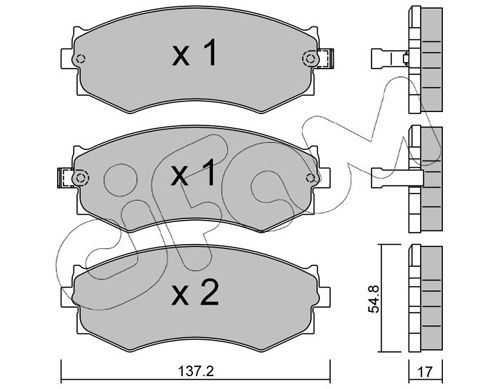 CIFAM 822-190-1 Brake Pad Set, disc brake