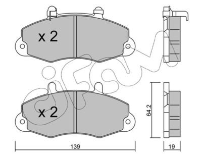 Brake Pad Set, disc brake CIFAM 822-194-1