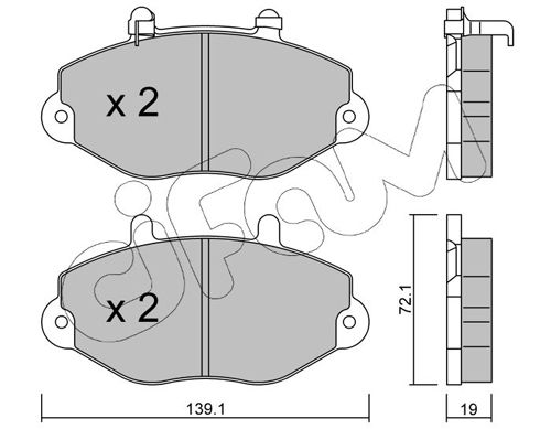 CIFAM 822-195-1 Brake Pad Set, disc brake