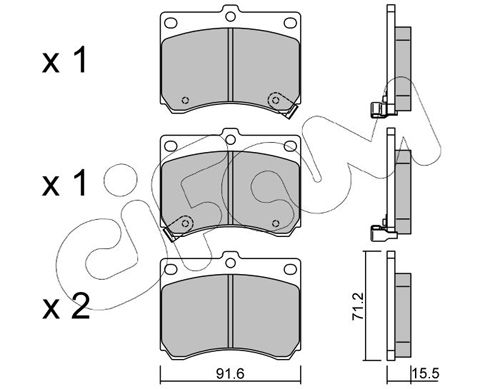 CIFAM 822-197-0 Brake Pad Set, disc brake