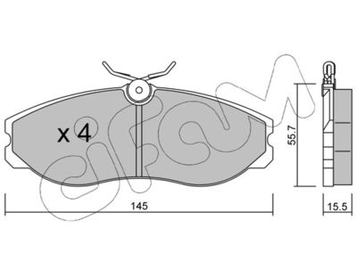 Brake Pad Set, disc brake CIFAM 822-198-0