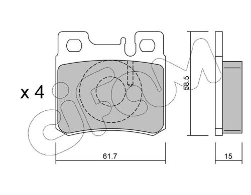 CIFAM 822-203-0 Brake Pad Set, disc brake