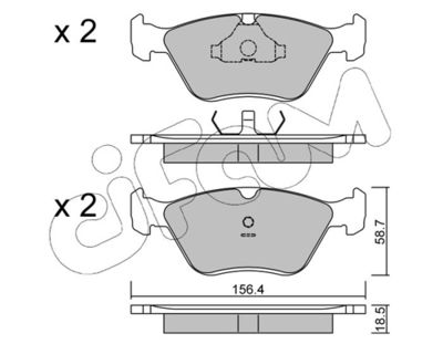 Brake Pad Set, disc brake CIFAM 822-205-0