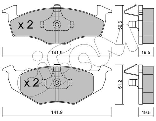 CIFAM 822-206-1 Brake Pad Set, disc brake