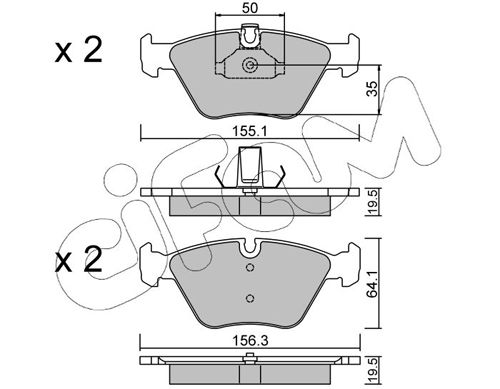 CIFAM 822-207-0 Brake Pad Set, disc brake