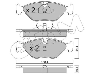 Brake Pad Set, disc brake CIFAM 822-209-0