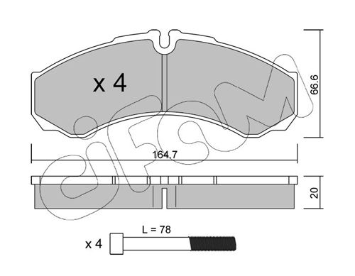 CIFAM 822-212-1 Brake Pad Set, disc brake