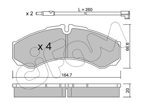 CIFAM 822-212-7K Brake Pad Set, disc brake