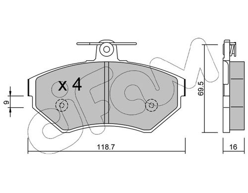 CIFAM 822-215-1 Brake Pad Set, disc brake