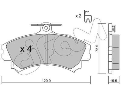 Brake Pad Set, disc brake CIFAM 822-216-0