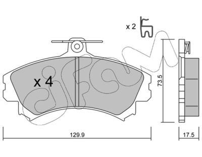 Brake Pad Set, disc brake CIFAM 822-216-1