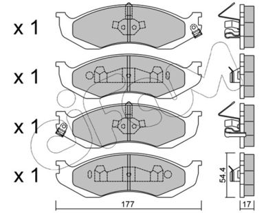 Brake Pad Set, disc brake CIFAM 822-218-1