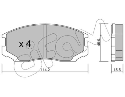 Brake Pad Set, disc brake CIFAM 822-221-0