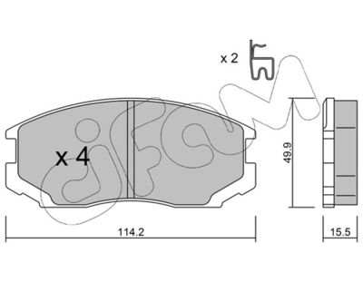 Brake Pad Set, disc brake CIFAM 822-221-1