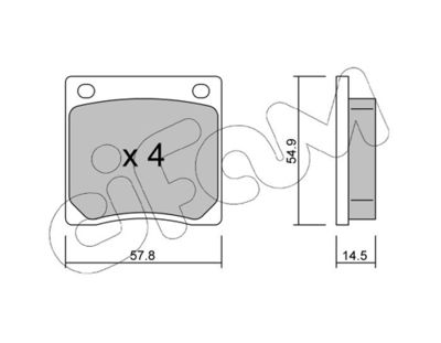 Brake Pad Set, disc brake CIFAM 822-229-0