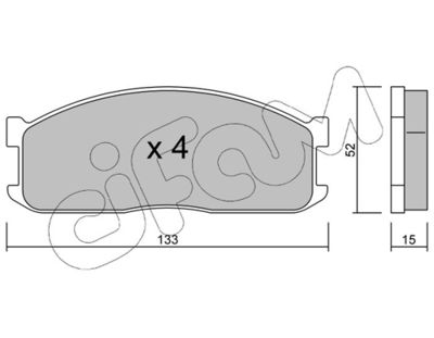 Brake Pad Set, disc brake CIFAM 822-232-0