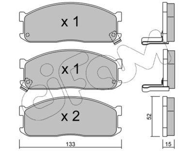 Brake Pad Set, disc brake CIFAM 822-232-1