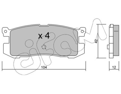 Brake Pad Set, disc brake CIFAM 822-233-0