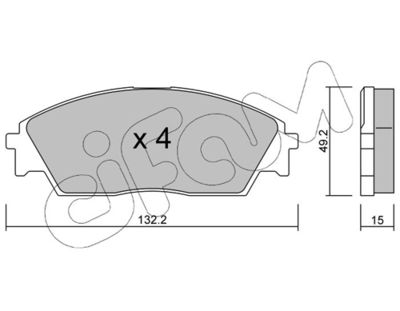 Brake Pad Set, disc brake CIFAM 822-236-0