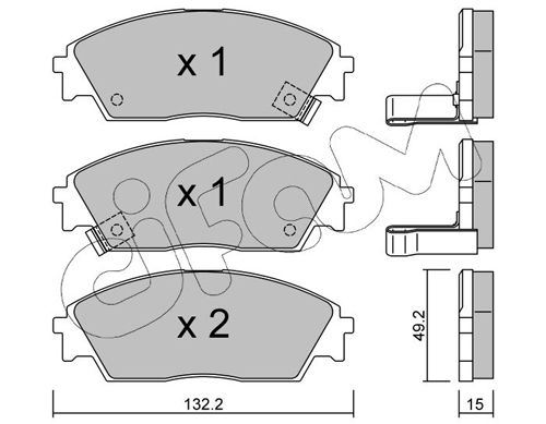 CIFAM 822-236-1 Brake Pad Set, disc brake