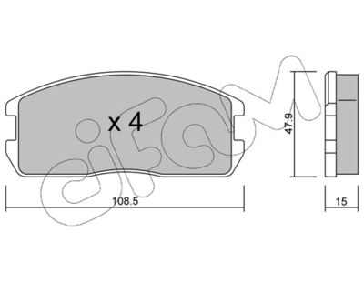 Brake Pad Set, disc brake CIFAM 822-238-0