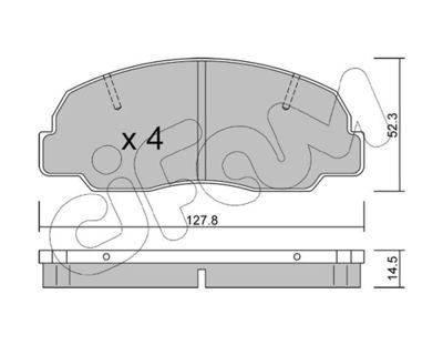 Brake Pad Set, disc brake CIFAM 822-239-0