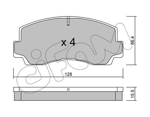 CIFAM 822-243-0 Brake Pad Set, disc brake