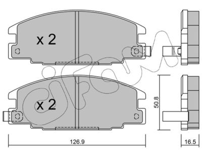 Brake Pad Set, disc brake CIFAM 822-244-0