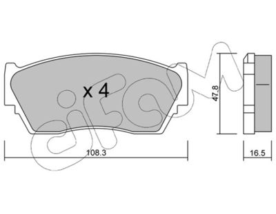 Brake Pad Set, disc brake CIFAM 822-246-0