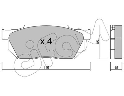 Brake Pad Set, disc brake CIFAM 822-247-0