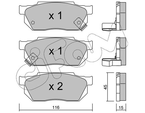 CIFAM 822-247-1 Brake Pad Set, disc brake