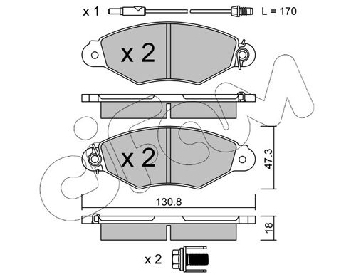 CIFAM 822-253-1 Brake Pad Set, disc brake