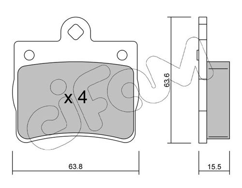 CIFAM 822-255-0 Brake Pad Set, disc brake