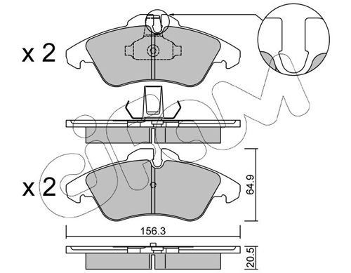 CIFAM 822-256-1 Brake Pad Set, disc brake