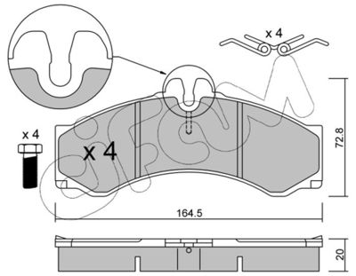 Brake Pad Set, disc brake CIFAM 822-262-0