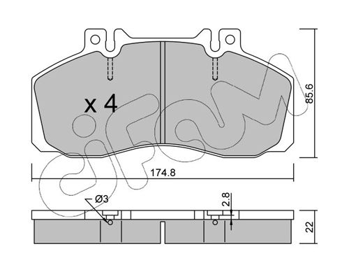 CIFAM 822-267-0 Brake Pad Set, disc brake