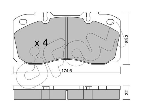 CIFAM 822-268-0 Brake Pad Set, disc brake