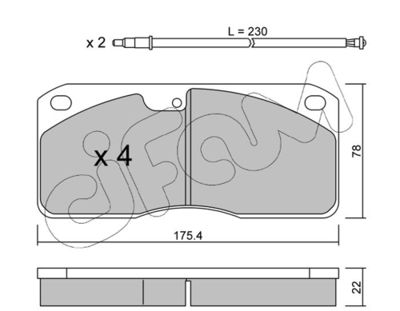 Brake Pad Set, disc brake CIFAM 822-270-0K