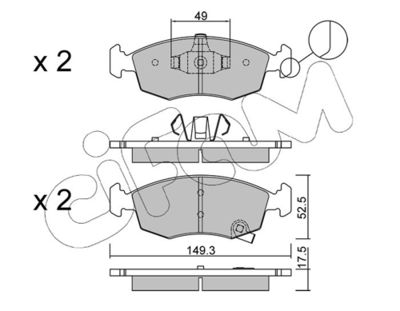 Brake Pad Set, disc brake CIFAM 822-274-5