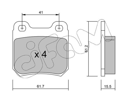 CIFAM 822-276-0 Brake Pad Set, disc brake