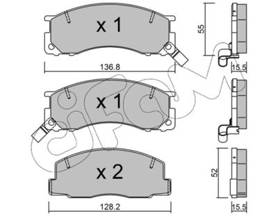 Brake Pad Set, disc brake CIFAM 822-281-0