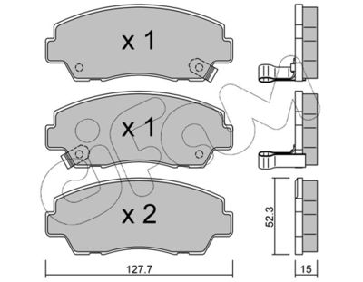 Brake Pad Set, disc brake CIFAM 822-283-0