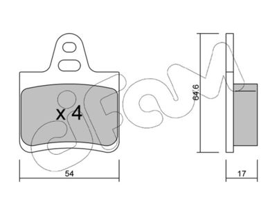 Brake Pad Set, disc brake CIFAM 822-284-0