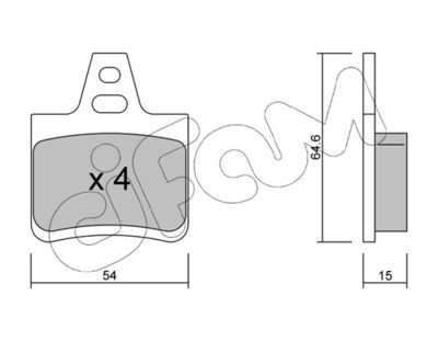 Brake Pad Set, disc brake CIFAM 822-285-0